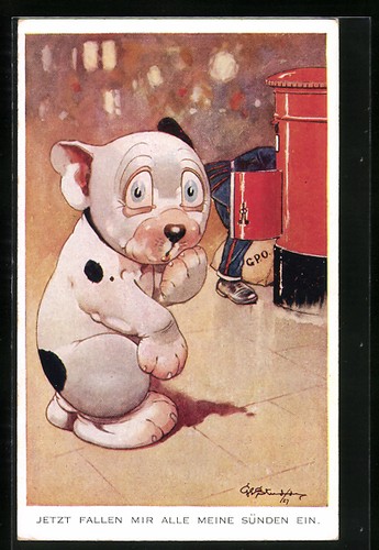 Cartolina artista george - cartolina, d'artista