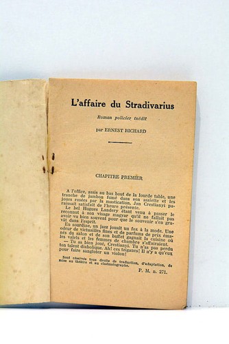 Affaire stradivarius no - stradivarius,